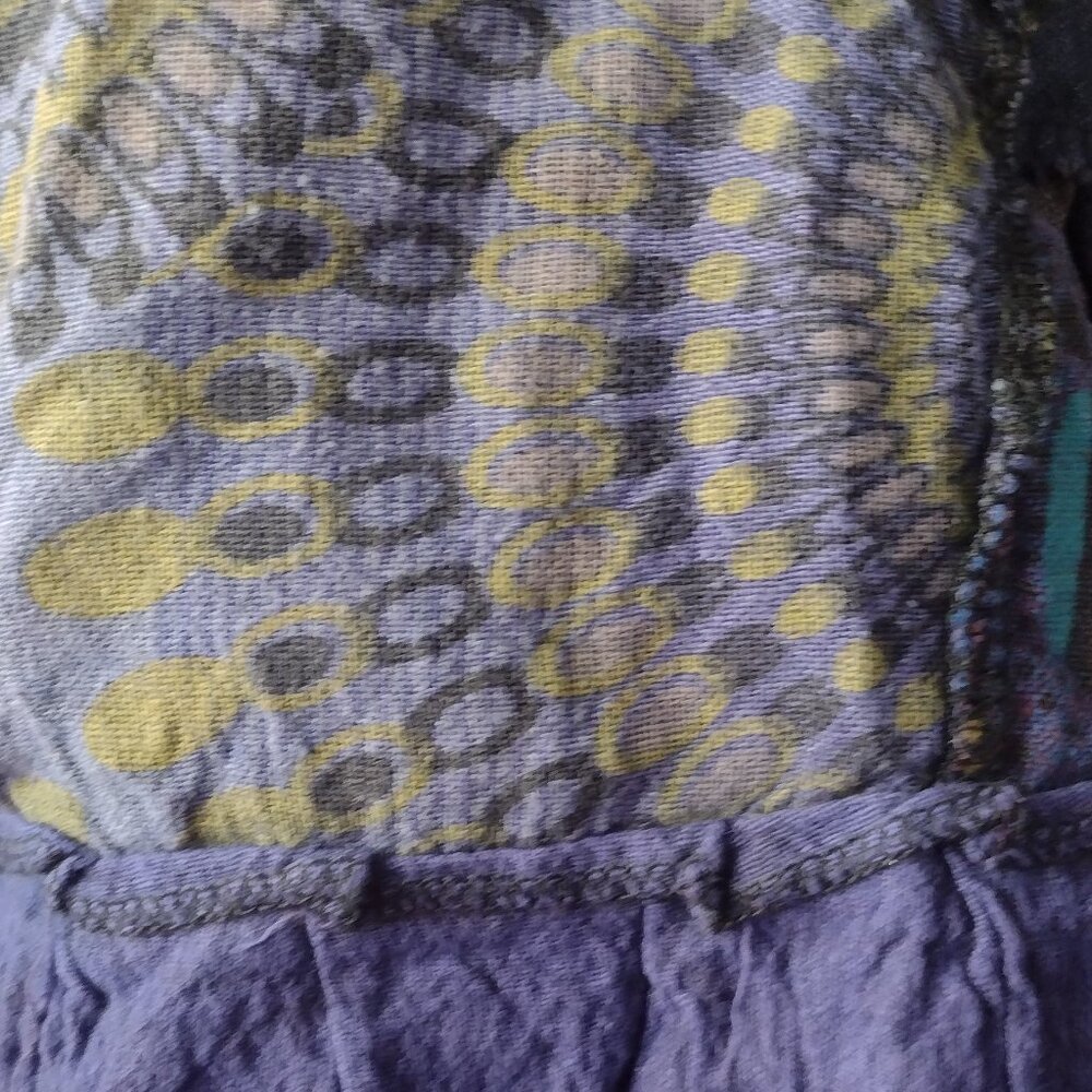 Washed boho hippy patchwork bohemian flared cotto… - image 5